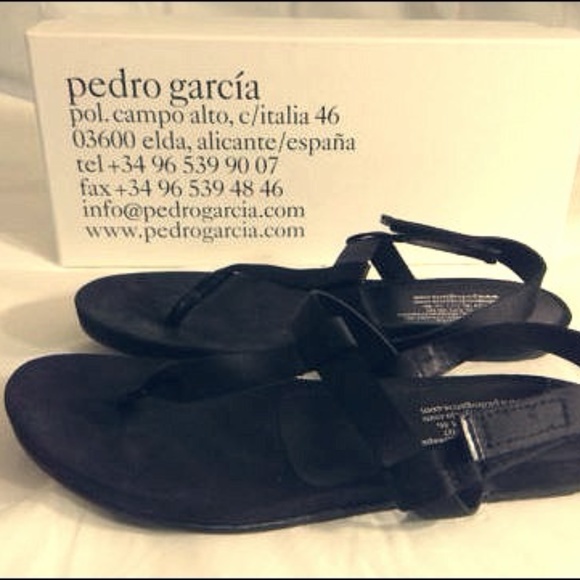 Pedro Garcia Tracy Satin Molded Thong Sandal 7.5 - Picture 1 of 8